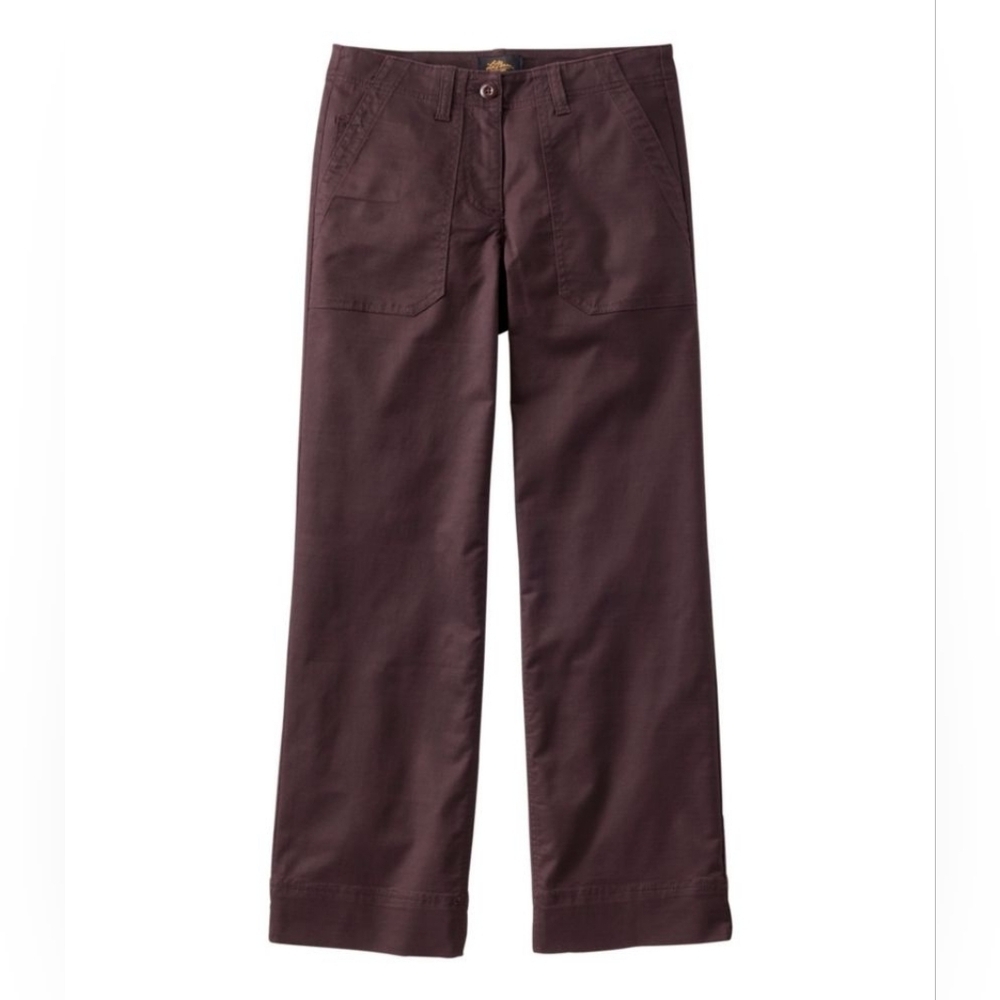 LL.Bean Women's Signature Utility Pants, Mid-Rise Wide-Leg Ankle-Length